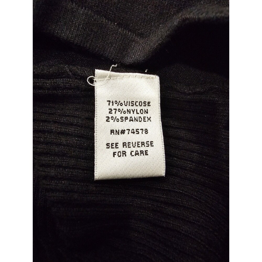 Cache Women’s Black Sweatshirt With Bottons In Sleeves Size Large - Picture 7 of 7
